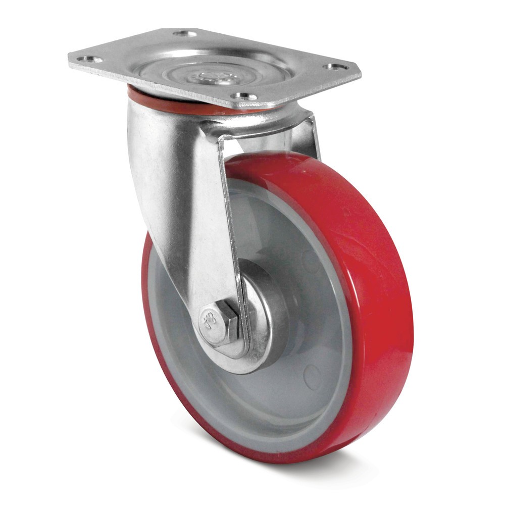 Product afbeelding: Zwenkwiel PU Basic, laat geen strepen achter, Ø x breedte 100 x 32 mm, cap. 150 kg