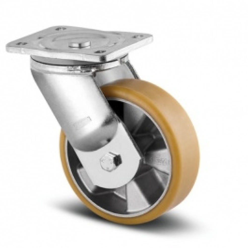 Product afbeelding: Zwenkwiel TENTE PU, precisiekogellager, vlak, Ø x breedte 125 x 50 mm, draagvermogen 500 kg