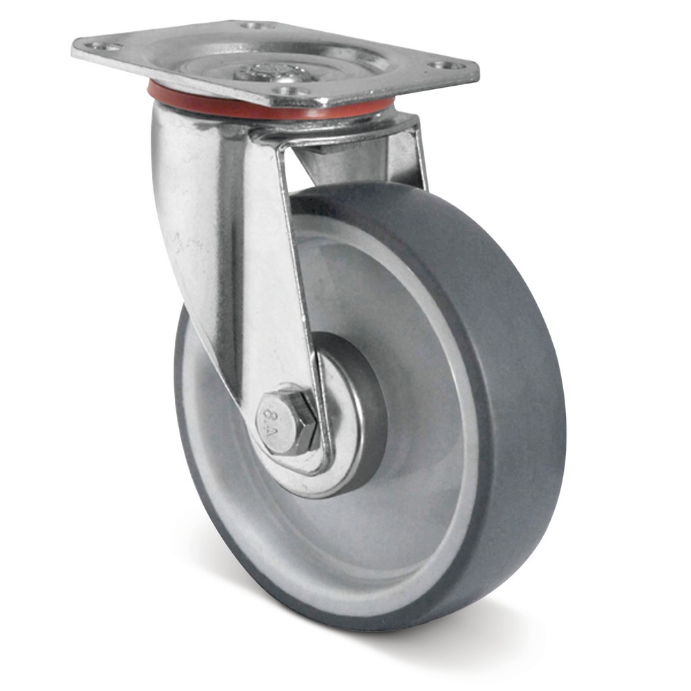 Product afbeelding: Zwenkwiel TPE Basic, laat geen strepen achter, Ø x breedte 100 x 32 mm, cap. 100 kg