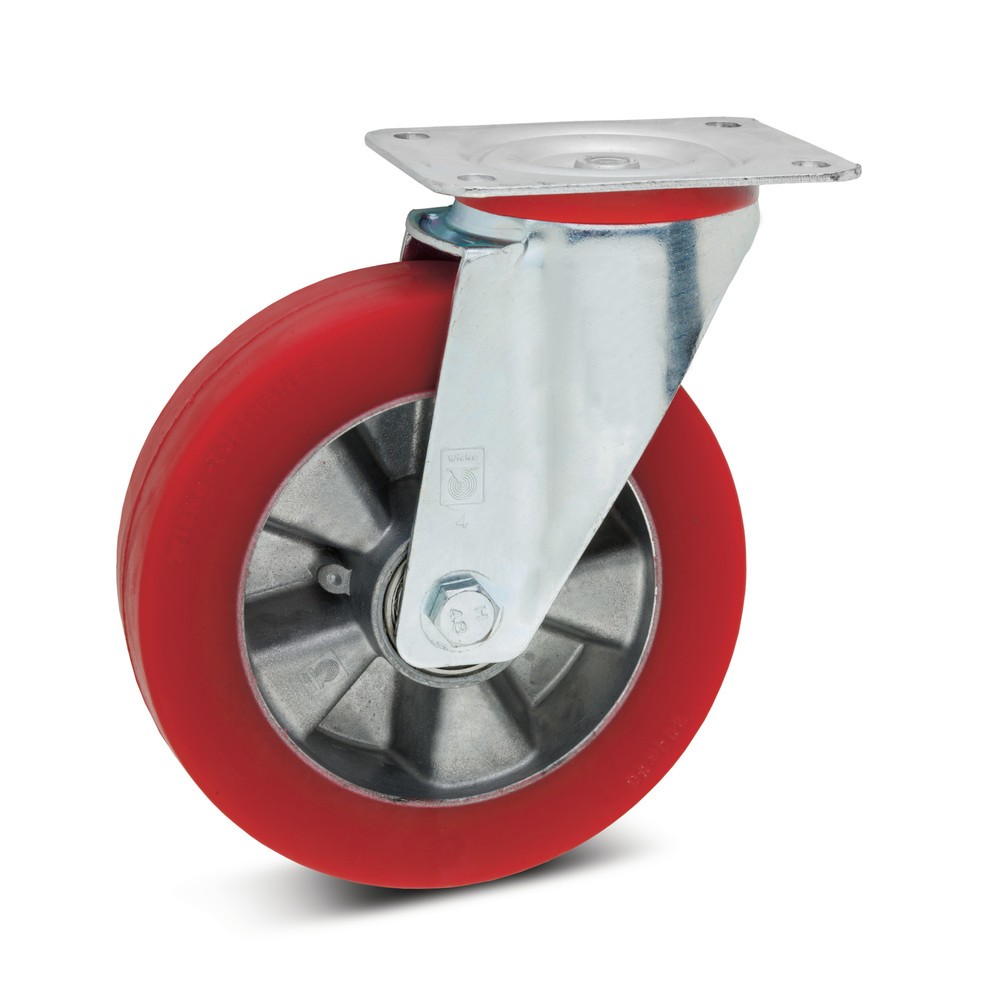 Product afbeelding: Zwenkwiel Wicke soft-PU, Ø x breedte 100 x 40 mm, cap. 180 kg