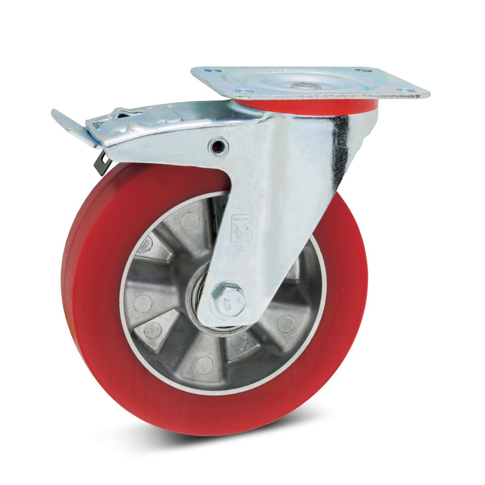 Product afbeelding: Zwenkwiel Wicke soft-PU, incl. vastzetrem, Ø x breedte 100 x 40 mm, cap. 180 kg