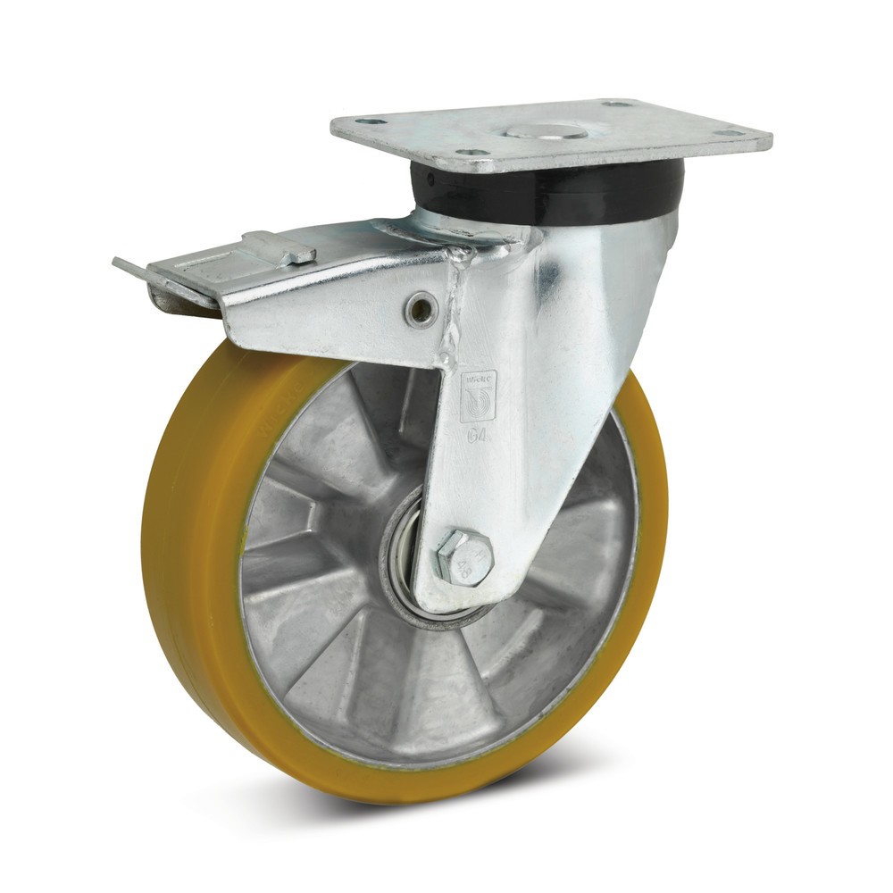 Product afbeelding: Zwenkwiel Wicke Topthane® PU, incl. vastzetrem in de naloop, Ø x breedte 100 x 40 mm, cap. 360 kg
