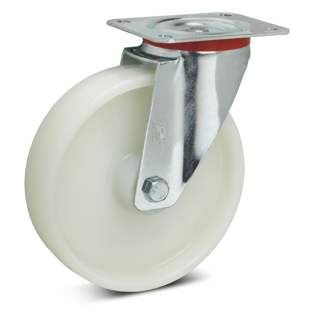 Zwenkwiel Wicke van polyamide, laat geen strepen achter, Ø x breedte 80 x 35 mm, cap. 150 kg Product afbeelding: Zwenkwiel Wicke van polyamide, laat geen strepen achter, Ø x breedte 80 x 35 mm, cap. 150 kg