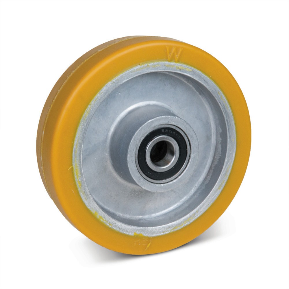 Product afbeelding: PU-zwenkwiel Wicke, velg van aluminium, inbouwlengte 53 mm, Ø x b 170 x 50 mm, cap. 400 kg
